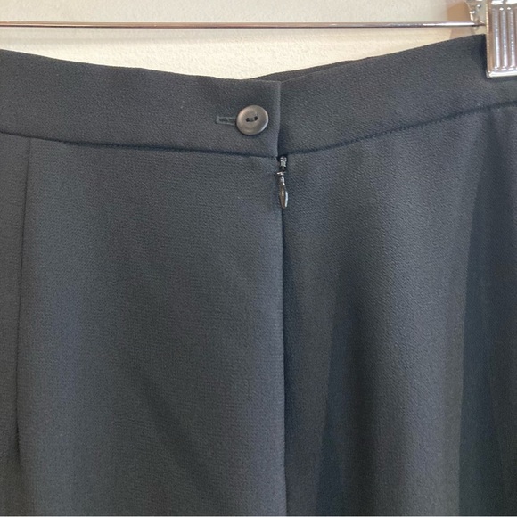 JOSEPH RIBKOFF Sz L Sheer Panels Wide Leg Zipper Closure Gaucho Pants Culottes - Picture 6 of 9